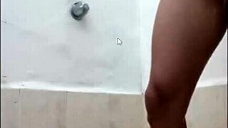 Taking a Relaxing Shower in the Bathroom