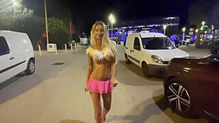 Monika Fox struts naked into a restaurant for dinner, then wanders the city at night.