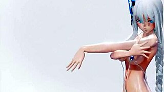 In this mmd r18 scene, a character enjoys the sea breeze while wearing a micro bikini and performing a kawaii strike pose.