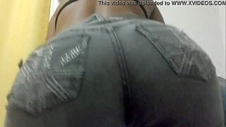 My wife in shorts showing cameltoe tease