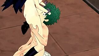 Deku and Midnight Get Horny with Blowjobs and Cumshots