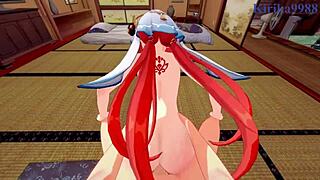 Shenhe a Nilou se oddávají intenzivním POV sex scénám z Genshin Impact hentai