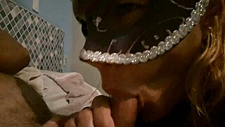 Little housewife enjoys oral activities in home video