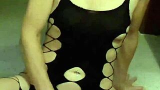 hot belgian milf in lingerie fingering herself solo