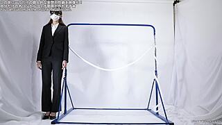 Woman Masturbating Wildly Over a Tight Rope, Oh Yeah!