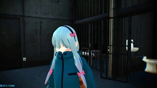 170618 mmd xxxdance featuring sagiri izumi in raspberry monster toon animation