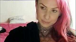 i'm watching this babe smoke and tease her big tits on webcam, so hot