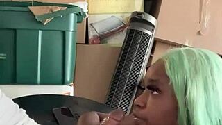 Neighbor Helps With Move, Pays With Deepthroat On Big Black Cock.