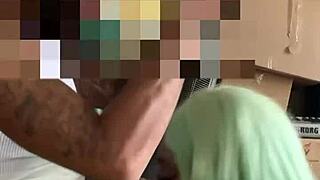 Deepthroat and facial for neighbor's debt