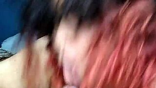 Deepthroat and bigtits in a hardcore scene
