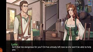 in this dirty fantasy hentai game, anime characters flash their big tits and boobs