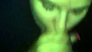 Amateur sucking technique demonstration