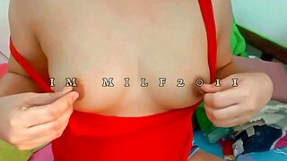 Asian milf with small tits and big ass shows off natural breasts in amateur fetish.