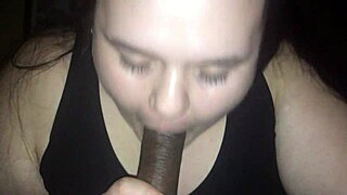 New meet sucks dick with handjob and interracial cumshot in casual encounter