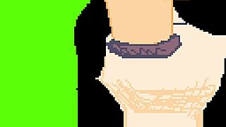 Hentai Character Gives Blowjob To Big Dick In Pixel Art Animation
