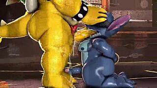 Orgia furry selvagem em animação insana