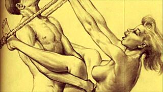 Ever Seen Vintage Erotic Drawings Come to Life in Retro Style?