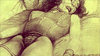 Ever Seen Vintage Erotic Drawings Come to Life in Retro Style?