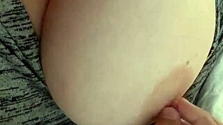 Watch me tease my wife's oiled natural 42f tits?