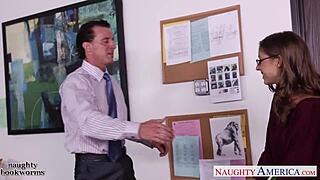 presley hart, that cute girl in glasses, gets naughty at the office