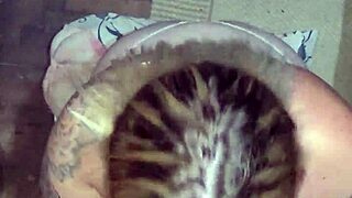 Watch this blonde latina girlfriend deepthroat like a slut and take cum all over her face!