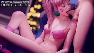 Overwatch DVA cosplay pipe en hentai AI sans censure !