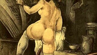 Ever seen vintage erotic drawings with a wild retro interracial twist?