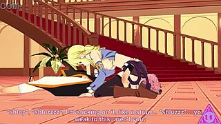 Lucy and Natsu in Fairy Tail Hentai Action Clips