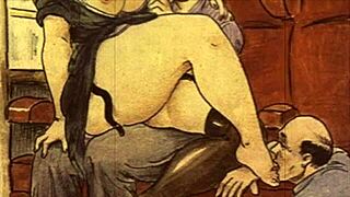 vintage erotic drawings bring retro charm with a subtle sensual twist.