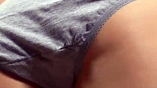 blonde girl pees in her panties 😳