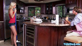 Anikka Albrite licks up his cum after a steamy session