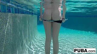 Underwater Pool Masturbation Session with Samantha Rone in Solo Action