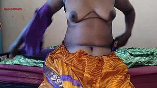 Indian maid gets her pussy pounded by servant. Blue film captures raw aunt action in steamy scene.