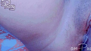 Close up of an amateur Asian woman fingering herself