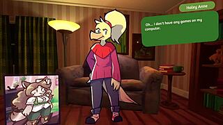 WATCH THESE 2 CHICKS STRIP IN FURRY POKER GAME!