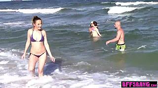 Naughty Bisexual Teen BFFs Crave Riding Big Thick Cock