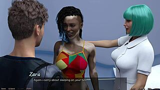 3D animated porn with hot black women in a space adventure