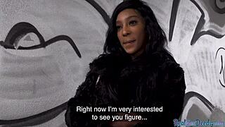 ebony pulled for public fuck and suck