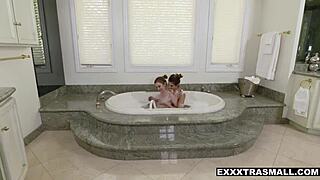 petite gracie green and tara ashley bang a lucky dude