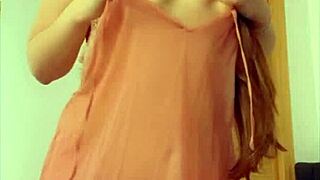 Sexy European Amateur Masturbates in Lingerie, Showing Big Ass and Natural Tits in March 2020