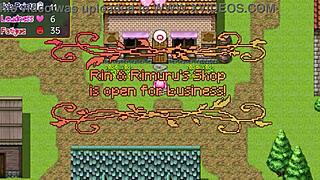 noelle shows off her big tits in the game