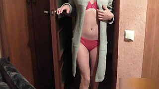 Husband Fucks Skinny Babe in Lingerie After Work