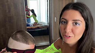 Oh wow, big cock spreading stepsister's boyfriend's ass!