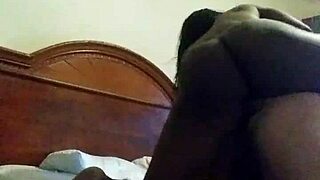 Black Shemale with Big Tits Pounds Latino