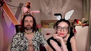 our cute streams feature this blonde couple dancing sexy with her small waist and beautiful skinny body 😍