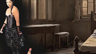 Full Halloween movie with gothic chick and anime blowjob scenes