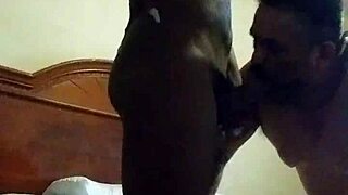 Black Shemale with Big Tits Pounds Latino