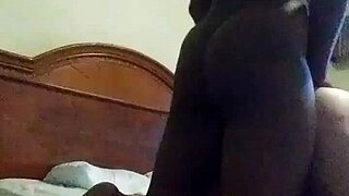 Black Shemale with Big Tits Pounds Latino