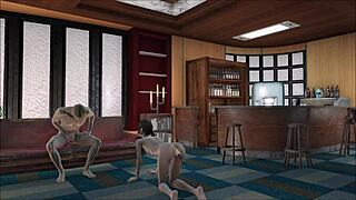 Unreal! Fallout 4 Babe Sucks While Vibrator Buzzes in Her Ass