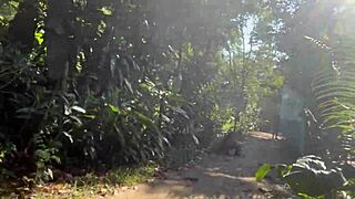 We took the hot girl to the waterfall and had fun